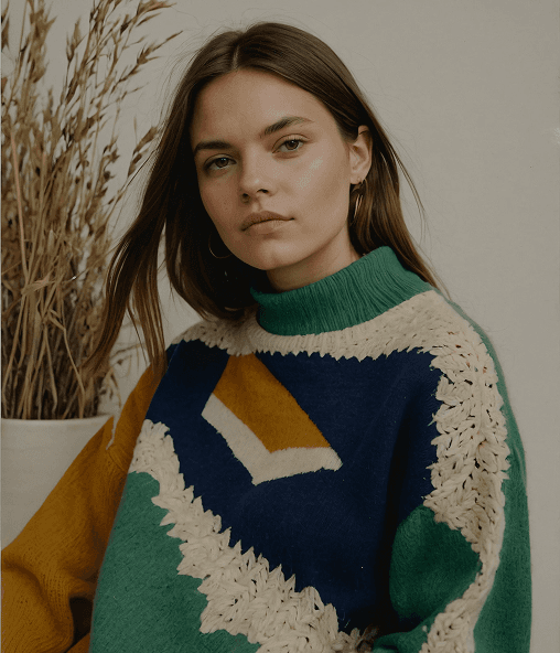 Fashion model in summer outfit